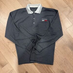 Vintage Tommy Hilfiger bootleg l.s. Polo M-L
